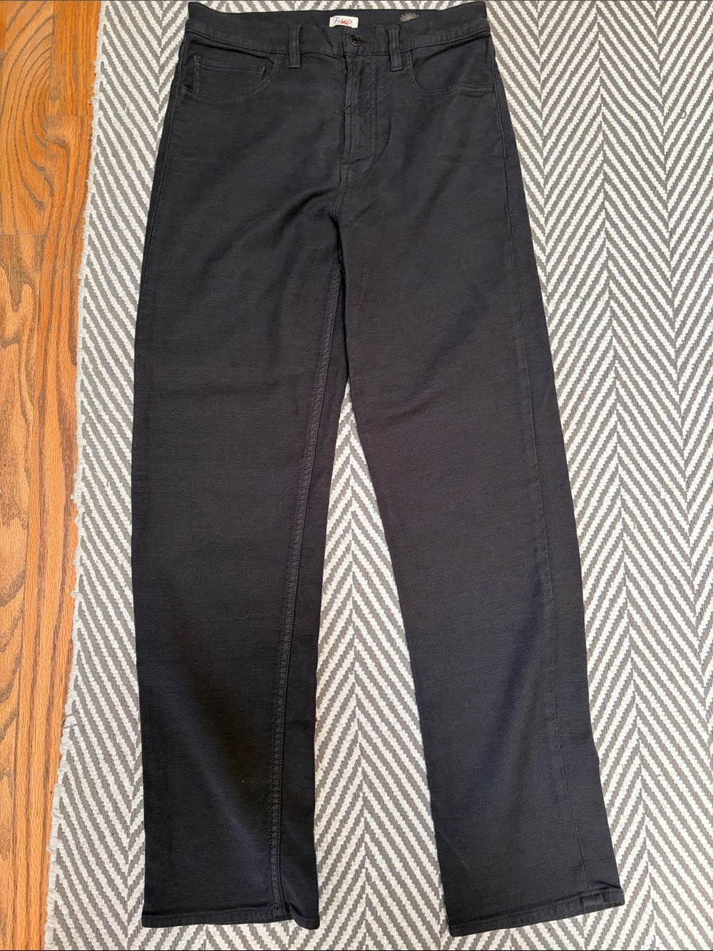 Faherty Black Straight-Leg Pants